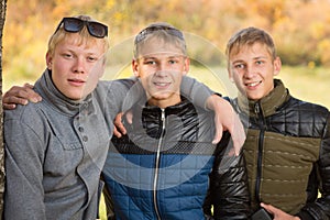 Portrait of a group of young boys