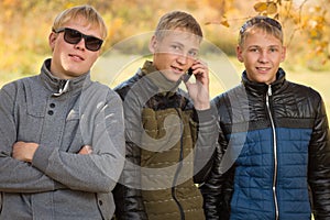 Portrait of a group of young men