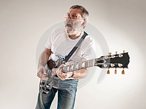 Portrait of a guitar player