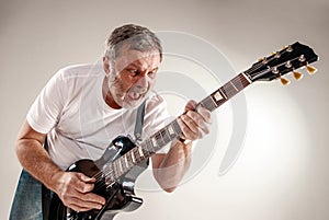 Portrait of a guitar player