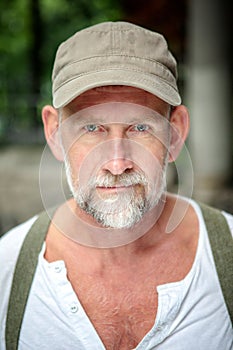 Portrait of handsome bearded man in his 50s