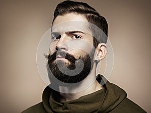 Portrait of handsome man with beard photo