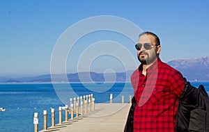 Portrait of handsome man in sunglasses