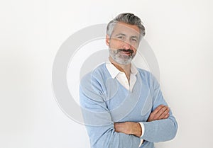 Portrait of a handsome mature man isolated