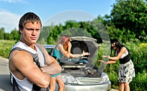 Portrait of a handsome mechanic