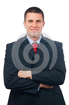 Portrait of handsome smiling businessman