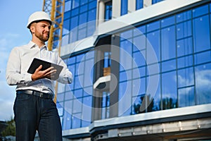 Portrait of an handsome young architect