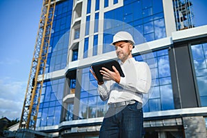 Portrait of an handsome young architect