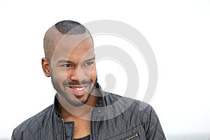 Portrait of a handsome young black man smiling