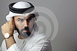 Portrait Of A Handsome Young Confident Arab Businessman   Handsome Attractive Model