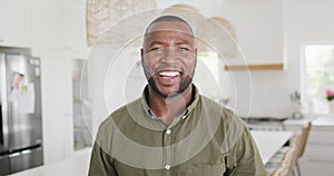 Portrait of happy african american man looking at camera and smiling