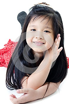 Portrait Of happy asian cute Girl