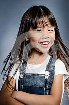 Portrait Of happy asian cute Girl