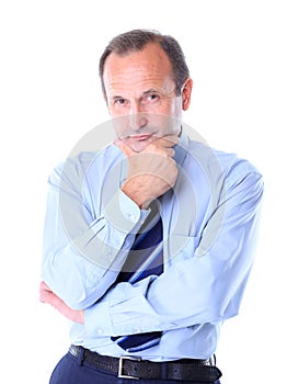 Portrait of a happy businessman smiling