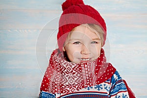 Portrait of happy Christmas boy