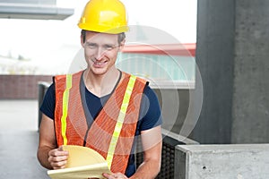 Portrait of a happy construction worker