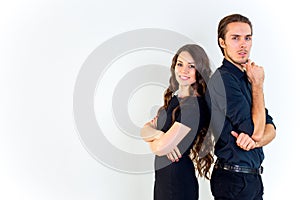 Lovestory in a studio photo