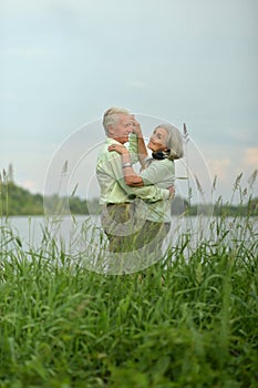 Portrait of a happy elderly couple spending time together