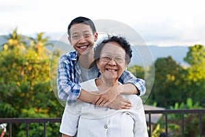 Portrait Happy Family of Asian people