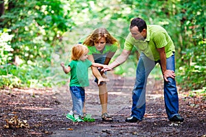 Portrait of Happy Family In Park