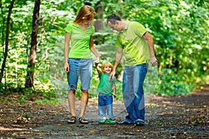 Portrait of Happy Family In Park