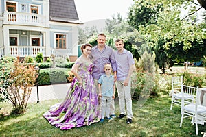 Portrait of Happy Family In Park - outdoor shot