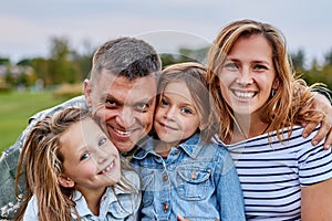 Portrait of happy family.