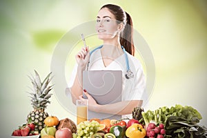 Portrait Of Happy Female Dietician