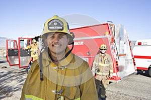 Portrait Of A Happy Fire Worker
