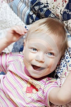 Portrait of happy little boy