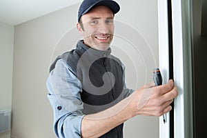 portrait happy male lockpicke