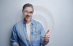 Portrait of happy mid adult man with confident smile