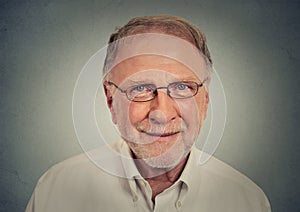 Portrait of happy Old Man with glasses