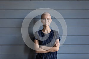 Portrait of happy oncology patient wining fight for life