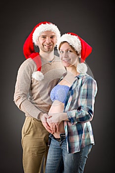 Portrait of a happy pregnant couple