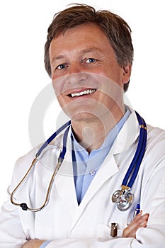 Portrait of happy, self confident medical doctor