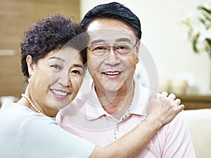 Portrait of a happy senior asian couple