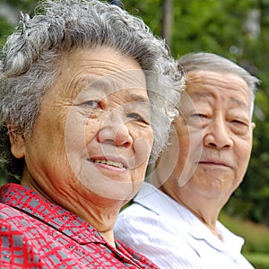 Portrait of happy senior couple