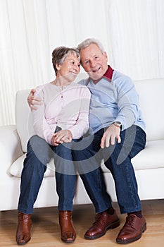 Portrait of happy senior couple