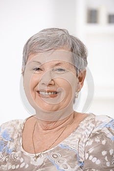 Portrait of happy senior woman