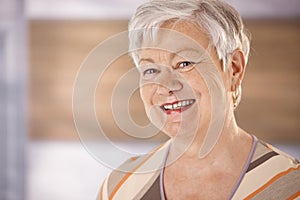 Portrait of happy senior woman