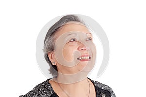 Portrait of happy senior woman smiling