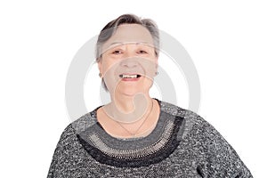 Portrait of happy senior woman smiling