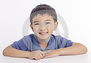 Portrait of a happy smiling child boy