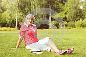 Portrait of happy smiling senior woman