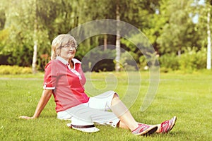 Portrait of happy smiling senior woman