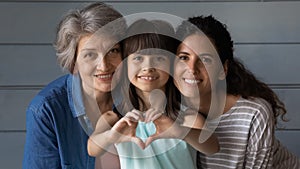 Portrait of happy three generations of Latino women