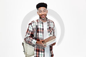 Portrait of a happy young african male student