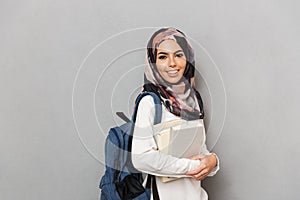 Portrait of a happy young arabian woman