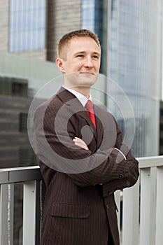 Portrait of a happy young businessman